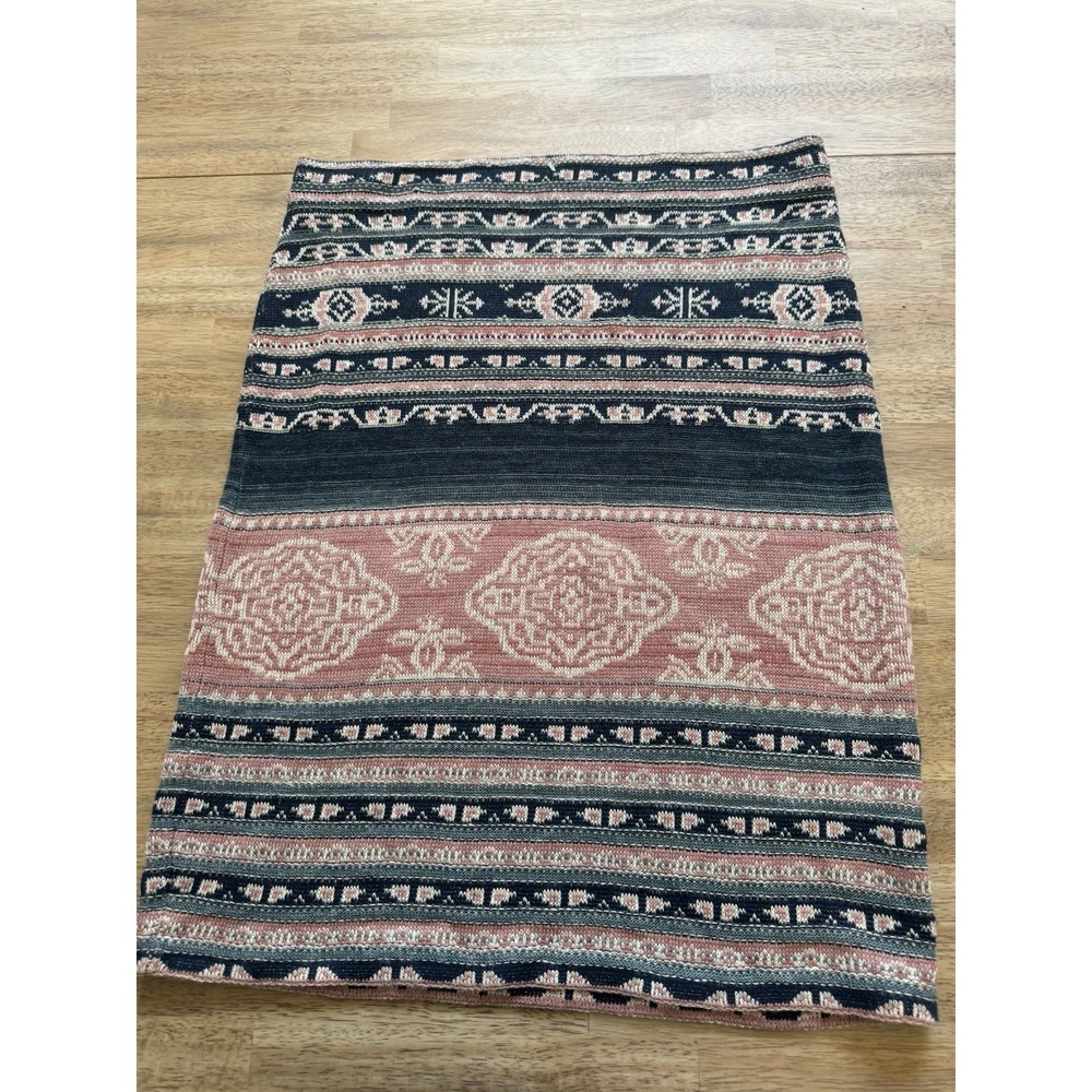 Ralph Lauren Sweater Skirt Lightweight Linen  XL Pink Indie Fair Isle Classic